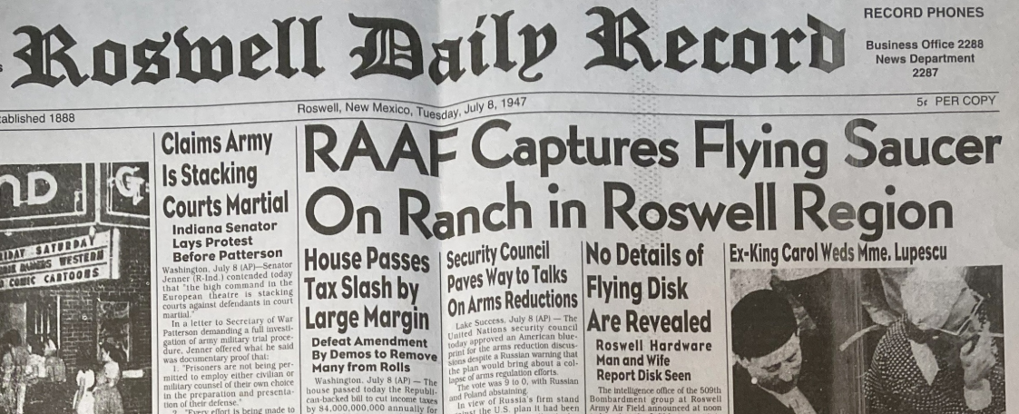 The 1947 Roswell UFO Incident